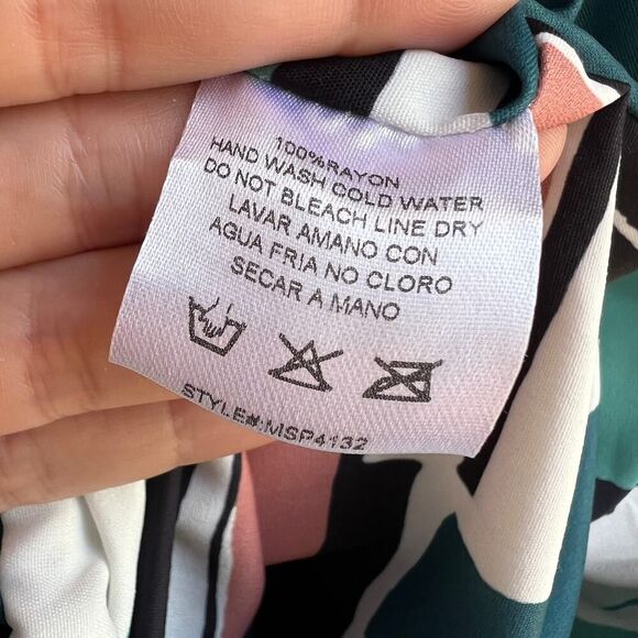 Mulla Multicolor Retro Abstract Geometric Puff Sleeve Romper Size M - Picture 7 of 7